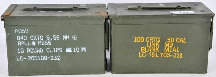 2 Heavy Duty Metal Ammo Cans