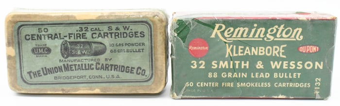 2 Collector Boxes of .32 S&W Caliber Ammunition