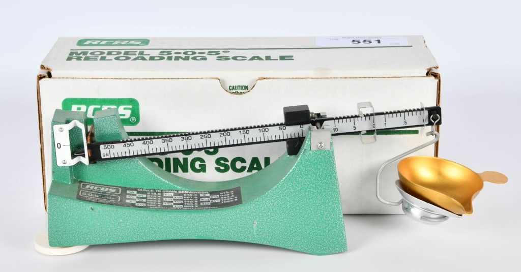 RCBS Model 505 Reloading Powder Scale: Appears in Overall Good Condition & Comes In the Original Box