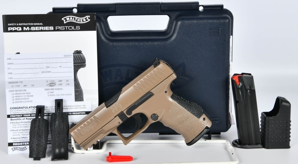Walther PPQ M2 Coyote TALO Edition 9mm: Up Next We Have a Walther PPQ M2 Semi Auto Pistol in Coyote ,TALO Edition, Chambered in 9mm, and Comes WIth Two 15 Round Magazines, Interchangable Backstraps, Magloader, and in Factory Hardcase. Appea