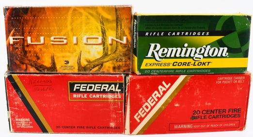 77 Count Of Empty 7mm Rem Brass Casings