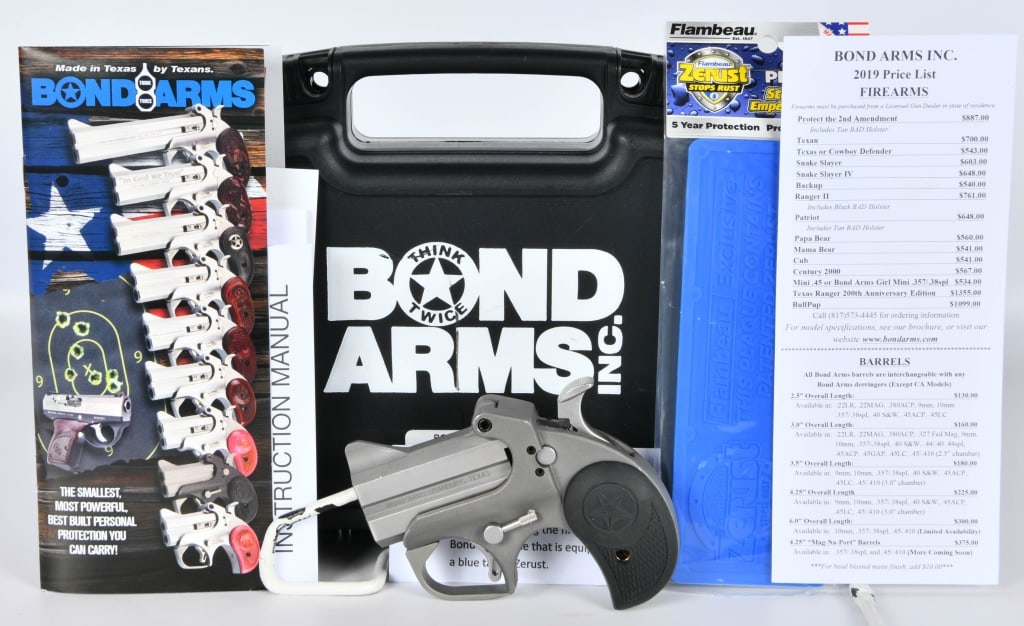 Bond Arms Roughneck 9mm Stainless Derringer: Up Next We Have a Bond Arms Roughneck Derringer Chambered in 9mm Luger, 2.5" Stainless Steel Barrels, Fixed Sights, Rubber Grip, Matte Stainless Steel Finish, and Comes in The Factory Hardcase. Overal