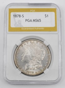 PGA Graded Uncirculated Morgan Silver Dollar
