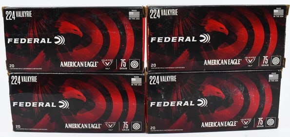 80 Rounds Of Federal .224 Valkyrie Ammunition