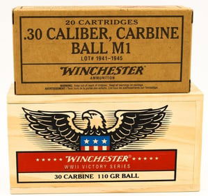 20 Rds Winchester WWII Victory Series .30 Carbine