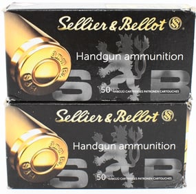 100 Rds Of Sellier & Bellot 9mm Browning (.380)