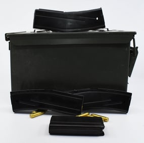281 Rounds Of .30 Carbine Ammo W/ Magazines