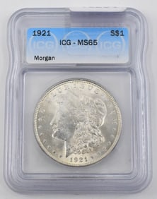Uncirculated ICG Graded Morgan Silver Dollars