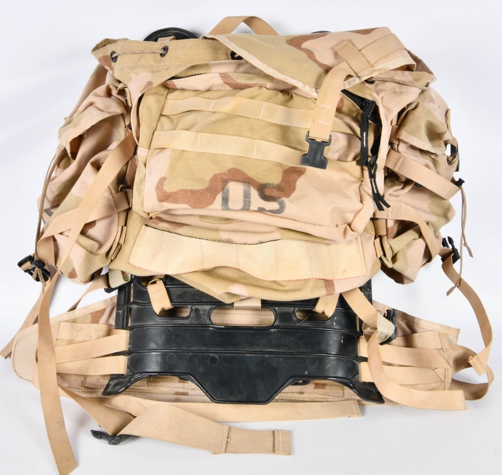 Large Size Camo Backpack With Frame: Large Compartment Camo Color, Has Adjustable Straps, Built In Frame For Better Comfort