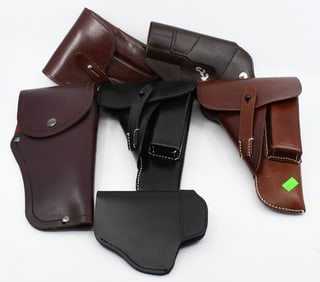 Lot of 6 Various NEW Leather Holsters