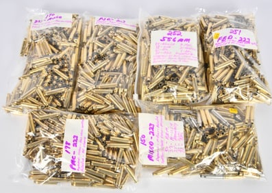 1200+ Ct Of Cleaned & De-Primed .223 Brass