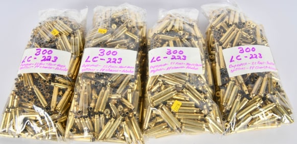 1200 Ct Of Empty .223 Rem Brass Casings