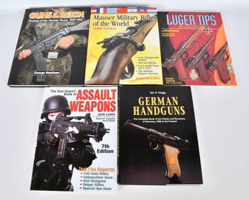 5 Various Military & Guns Books