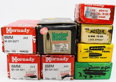 Approx 600+ Count Of 6mm Reloading Bullet Tips