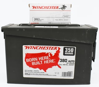 250 Rounds Of Winchester .380 ACP