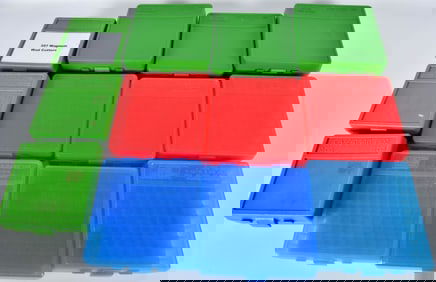 12 Various Size Plastic Ammo Storage Containers