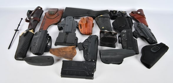 Large Lot of Various Size Holsters