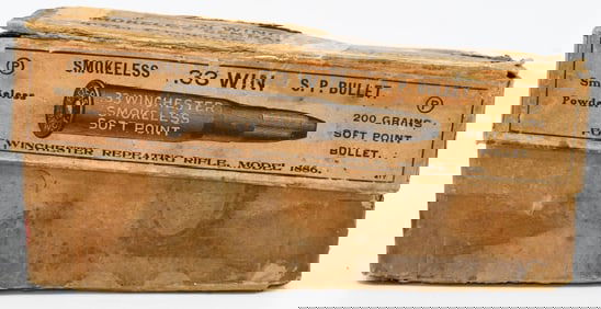 9 Rds Of Collector .33 Win Ammo W/ Original Box