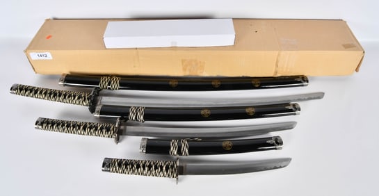 NIB 3 Piece Fantasy Sword Set W/ Stand