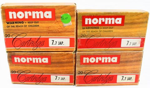 79 Rounds Of Norma 7.7 Jap Ammunition