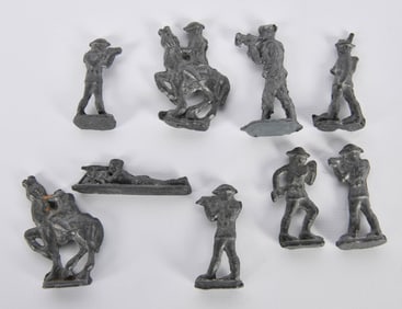 Lot of Nine Lead Army Guys