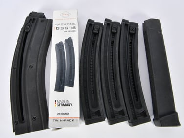 Lot of 7 Magazines 5 For a GSG-16, 1 Glock, 1 S&W
