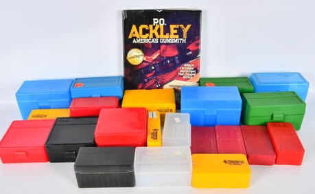 Large Lot Various Size Ammo Storage Containers