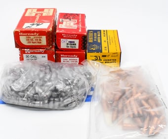 787 Count Of .30 Cal Bullet Tips & Gas Checks