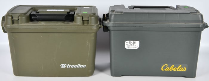 2 Large Size Plastic Ammunition Storage Cans