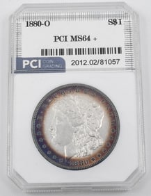 Uncirculated PCI Graded Morgan Silver Dollar Coin