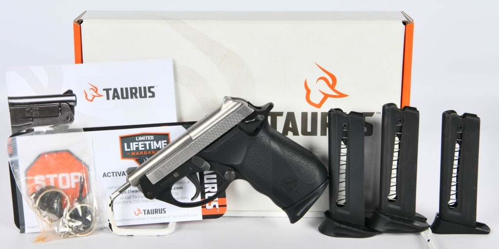 Taurus PT-22 .22 LR Subcompact Pistol: Up Next We Have a Cute Little Taurus PT-22 Tip-up Subcompact Pistol Chambered in .22 LR. It Comes in The Factory Box with Four Magazines, and Paperwork. Appears in Great Condition. More from the Inter