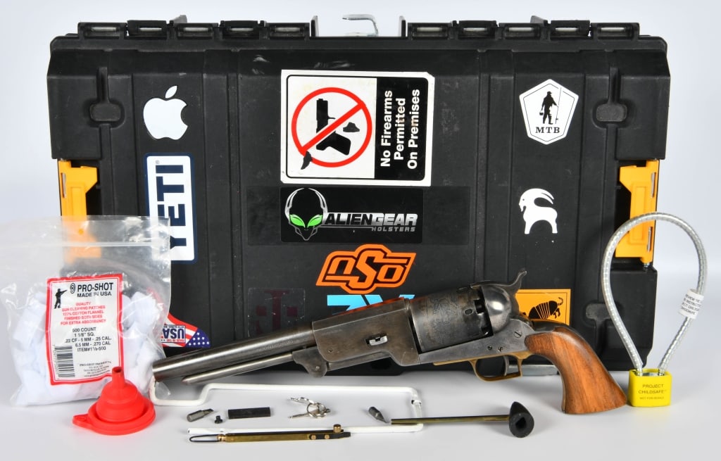 Commemorative Model 1847 Walker Revolver: Up Next We Have a Commemorative Model 1847 Walker Revolver with Hard Case. Chambered in .44 Caliber Percussion, It Comes With Some Accessories and Appears in Good Condition. No Background Check Requir