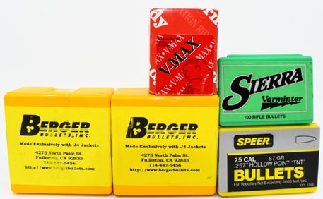 500 Count Of .25 Cal Reloading Bullet Tips