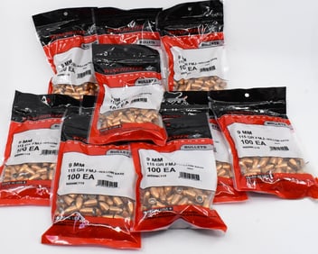 1000 Ct New Winchester 9mm Luger Bullet Tips