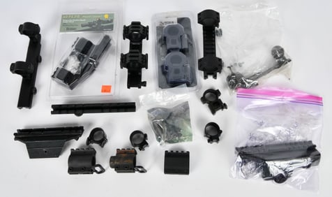 Large Lot of Various Scope Ring Mounts & Bases