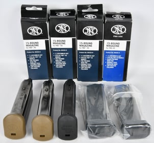 (9) FN .45 FNX magazines various sizes as listed,