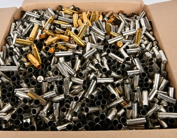 46 Lbs Of Mixed Caliber Empty Brass Casings