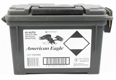 300 Rounds Of American Eagle .45 ACP Ammo