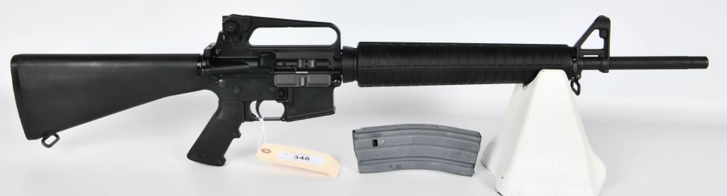 Colt Match Target HBAR AR-15 Rifle 5.56: Up Next We Have a Colt Match Target HBAR AR-15 Semi Auto Rifle Chambered in 5.56 NATO, Carry Handle Top, Fixed Position Stock, Comes With One 30 Round Hartford Metal Magazine Serial # CMH026768.