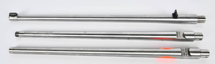 (3) various Stainless Barrels