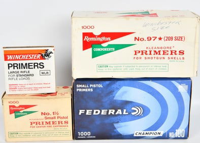 2110 Various Primers Rifle, Pistol, Shotgun