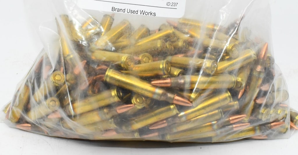 200 Rounds Of Remington .223 Rem Ammunition: 55 Grain Brass Cased Full Metal Jacket Ammunition Made In USA