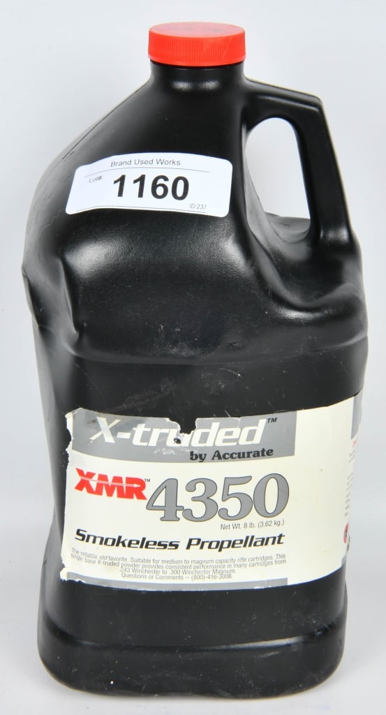 4 Lbs of Accurate XMR 4350 Powder: Up Next We Have a Partial Container With a Total of 4 Lbs of Accurate XMR 4350 Powder.