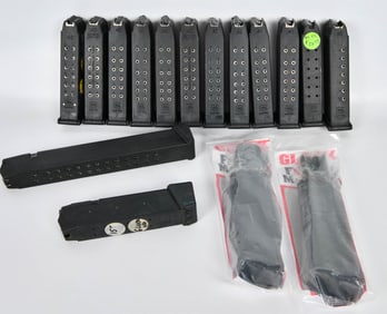 (16) Various Glock Factory Magazines some new in