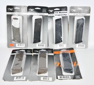(7) new Glock G17 9x19 Magazines with various