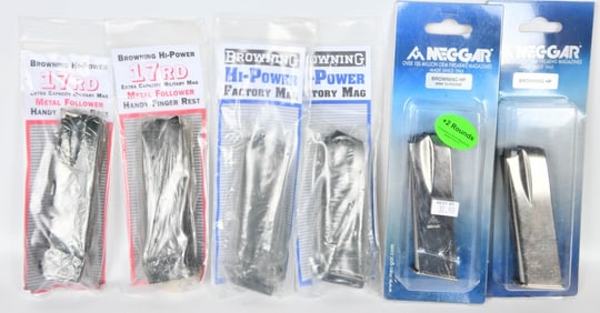 (6) New Browning HP 9mm 13, 15, & 17 round mags