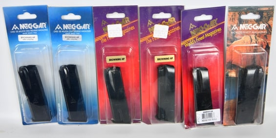 (6) Browning HP 9mm Mec-Gar Magazines New in