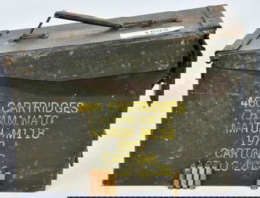 Large Ammo Can Full Of .30 Carbine Empty Brass