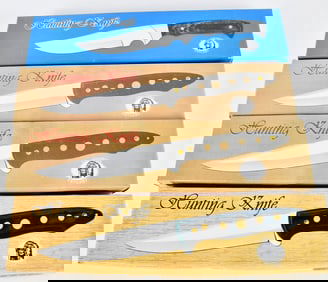 (4) Chipaway Cutlery 12" Hunting knife w/leather s