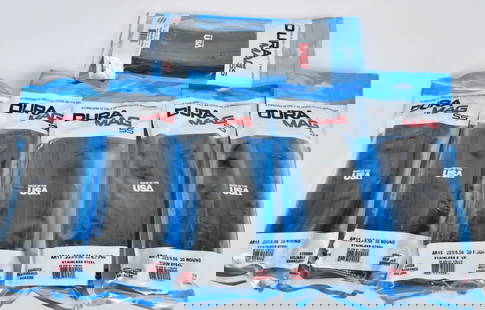 (5) DuraMag A.R.15 6.8 /.224 20 rd Mags & 1 .223/5: Lot contains (5) new in the package A.R.15 6.8/.224 20 Round Stainless Steel Magazines CPD, Strong reliable enhanced performance magazines, then we have one Duramag A.R.15 .223/556 30 round magazine n